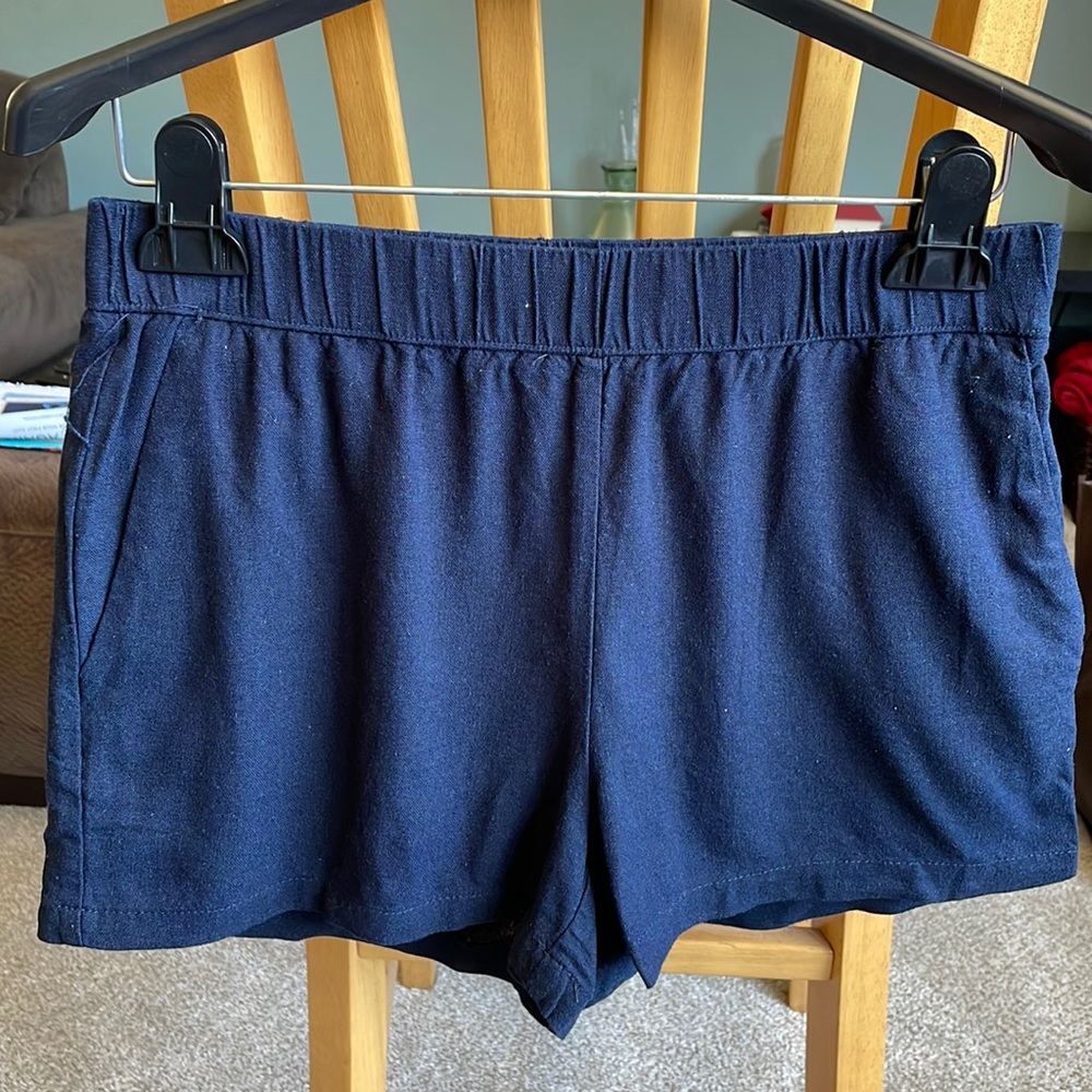 Vero Moda Helen Milo blue linen shorts